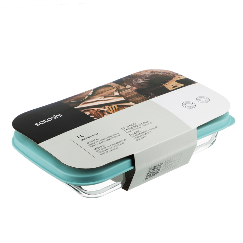 SATOSHI Форма для запекания/хранения жаропрочн. стекло, с крышкой из полипропил. 26,7х16,2х6см, 1л SATOSHI Форма для запекания/хранения жаропрочн. стекло, с крышкой из полипропил. 26,7х16,2х6см, 1л