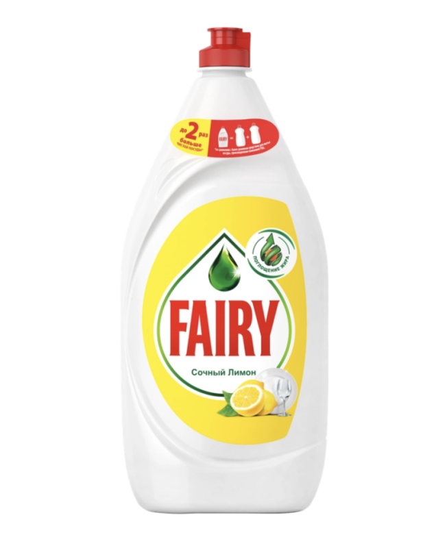 Средство для мытья посуды FAIRY Сочный лимон, 1.35л Средство для мытья посуды FAIRY Сочный лимон, 1.35л
