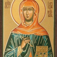 Икона "Зинаида Тарсийская" 6х9 на МДФ-6