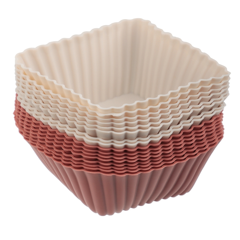 VETTA Набор форм силиконовых 16шт, 7х3см, квадратные, VETTA Набор форм силиконовых 16шт, 7х3см, квадратные, "Кекс"