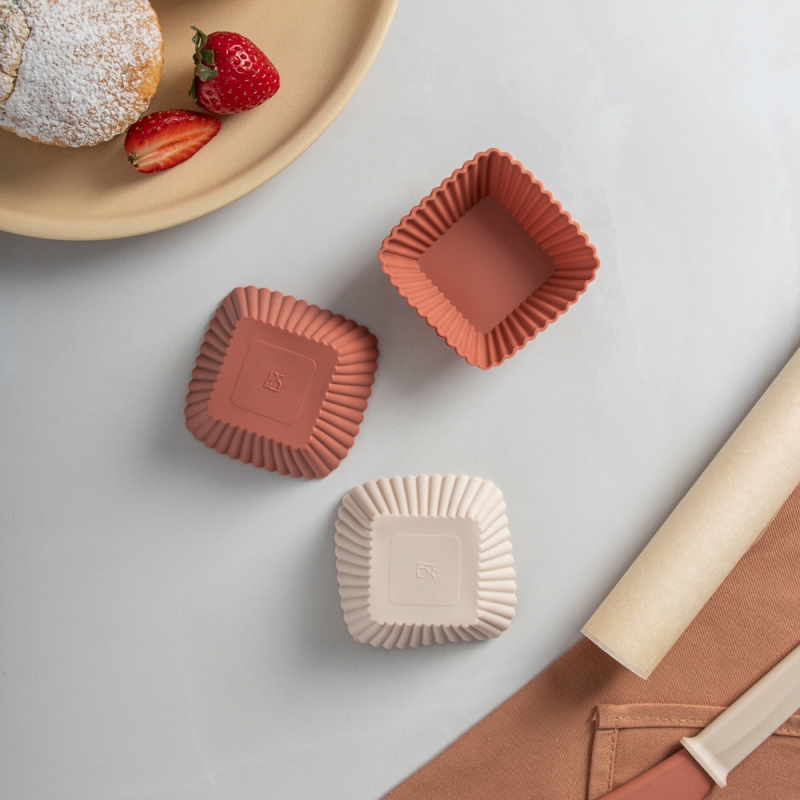 VETTA Набор форм силиконовых 16шт, 7х3см, квадратные, VETTA Набор форм силиконовых 16шт, 7х3см, квадратные, "Кекс"