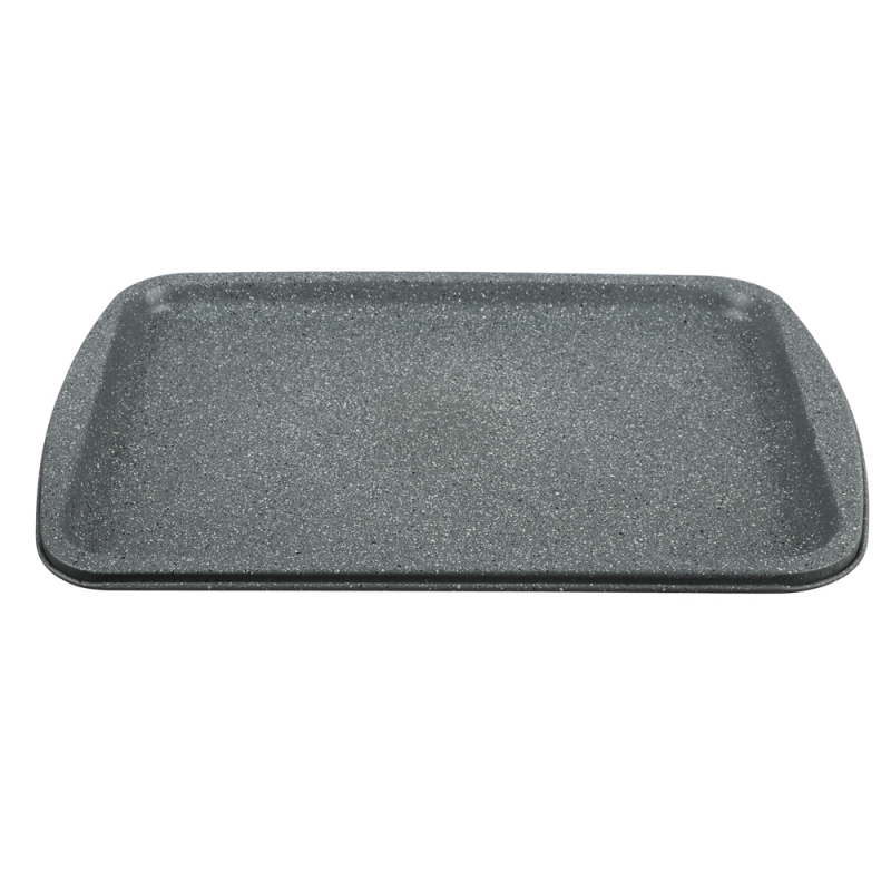 SATOSHI Буко Противень плоский, 36,5х27х1,7см, угл.сталь, антипригарное покрытие SATOSHI Буко Противень плоский, 36,5х27х1,7см, угл.сталь, антипригарное покрытие "Мрамор"