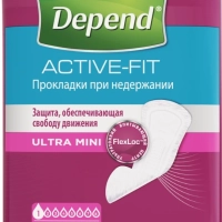 Прокладки при недержании женские DEPEND Ultra Mini, 12шт