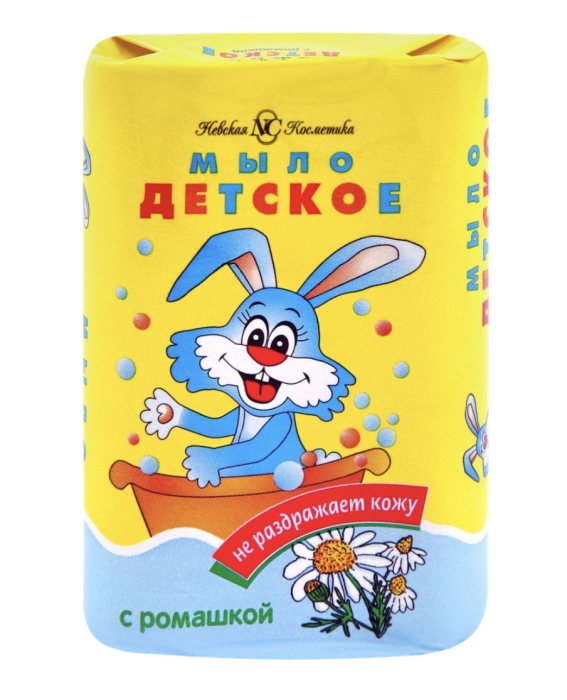 Мыло туалетное детское НЕВСКАЯ КОСМЕТИКА Детское с ромашкой, 90г Мыло туалетное детское НЕВСКАЯ КОСМЕТИКА Детское с ромашкой, 90г