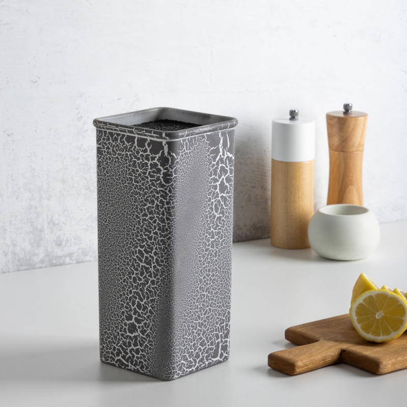 SATOSHI Подставка для ножей с полипропиленовыми разделителями, 10x10x22,5см, квадратная, SH-003 SATOSHI Подставка для ножей с полипропиленовыми разделителями, 10x10x22,5см, квадратная, SH-003