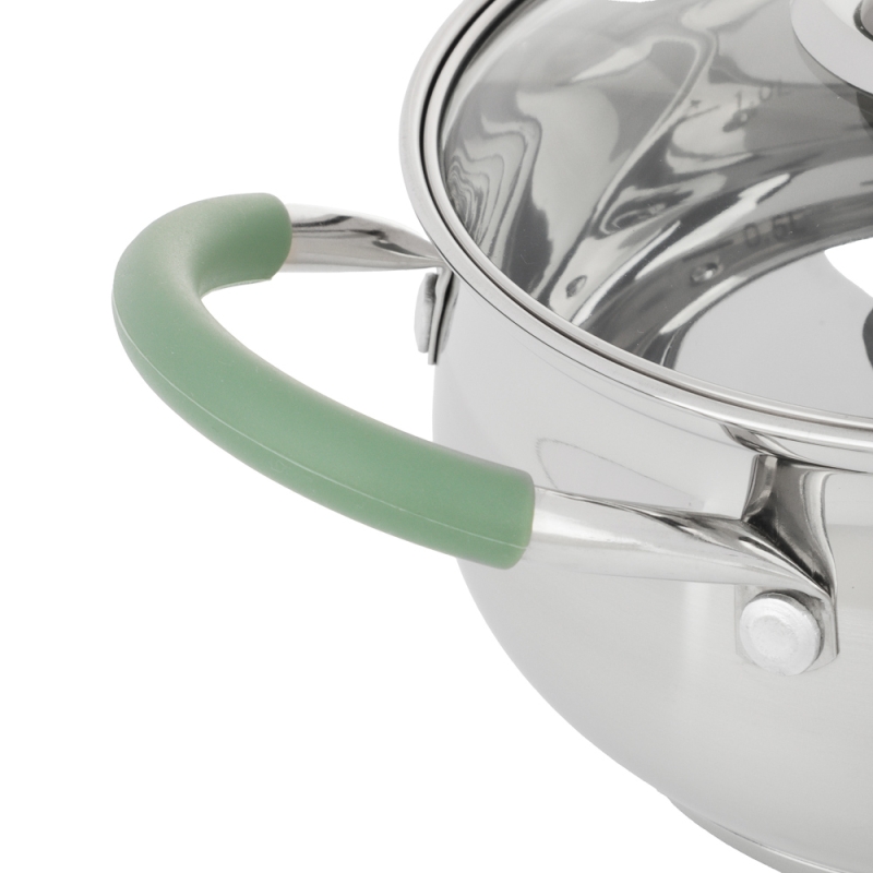 SATOSHI Марли Набор кастрюль 6 пр. (1,9л+3,6л+6,0л) со стекл. крышкой SATOSHI Марли Набор кастрюль 6 пр. (1,9л+3,6л+6,0л) со стекл. крышкой