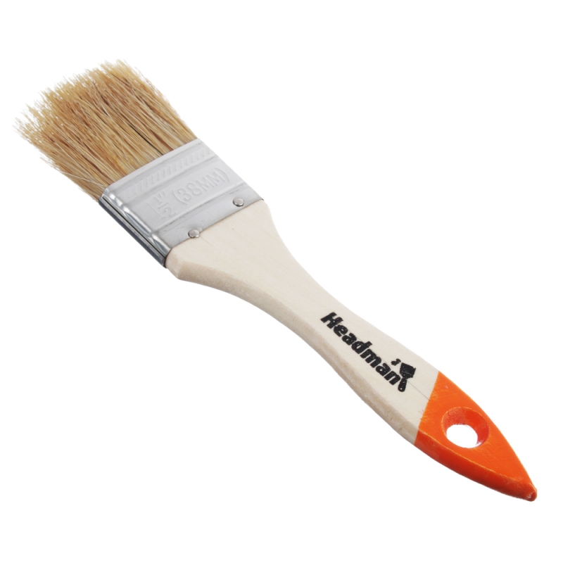 ЕРМАК Кисть малярная плоская ЕРМАК Кисть малярная плоская "Бейсик" нат. щетина 1,5" (38мм)