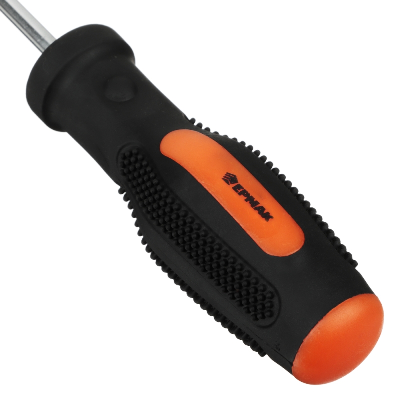 ЕРМАК Отвертка с противоскользящей ручкой SL5х100мм (-), CrV ЕРМАК Отвертка с противоскользящей ручкой SL5х100мм (-), CrV