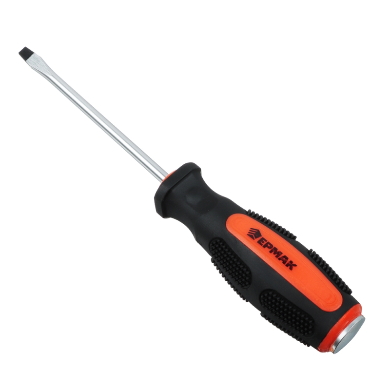 ЕРМАК Отвертка ударная с противоскользящей ручкой SL5х100мм (-) ЕРМАК Отвертка ударная с противоскользящей ручкой SL5х100мм (-)