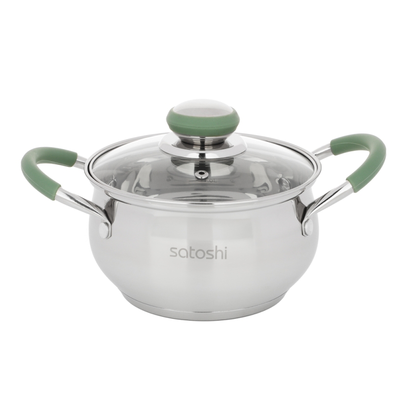 SATOSHI Марли Набор кастрюль 6 пр. (1,9л+3,6л+6,0л) со стекл. крышкой SATOSHI Марли Набор кастрюль 6 пр. (1,9л+3,6л+6,0л) со стекл. крышкой