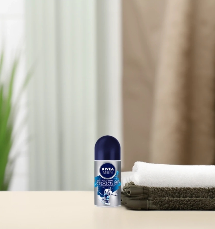 Дезодорант роликовый мужской NIVEA Men Экстремальная свежесть, 50мл Дезодорант роликовый мужской NIVEA Men Экстремальная свежесть, 50мл