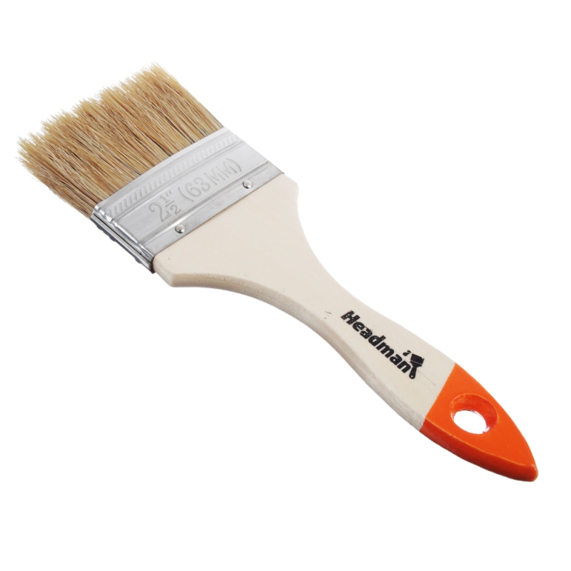 ЕРМАК Кисть малярная плоская ЕРМАК Кисть малярная плоская "Бейсик" нат. щетина 2,5" (63мм)