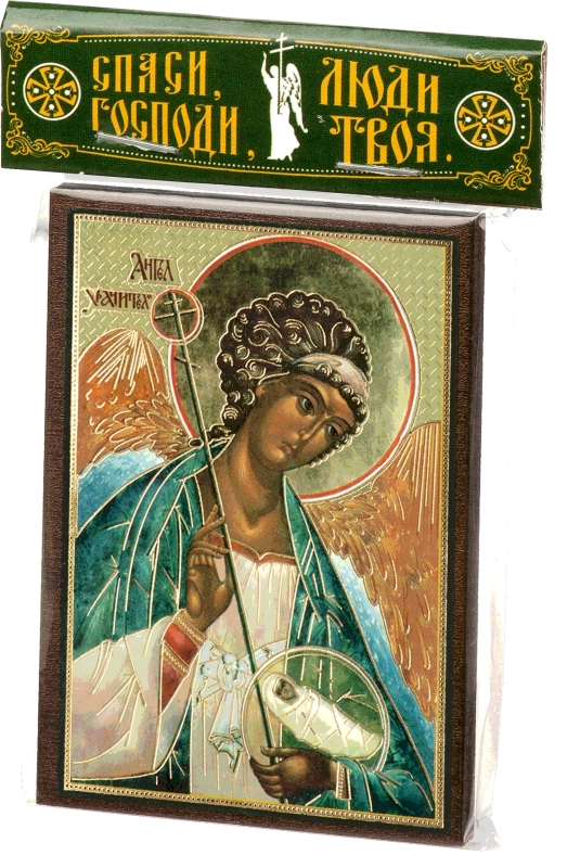 Икона Икона "Ангел-Хранитель" 6х9 на МДФ-6