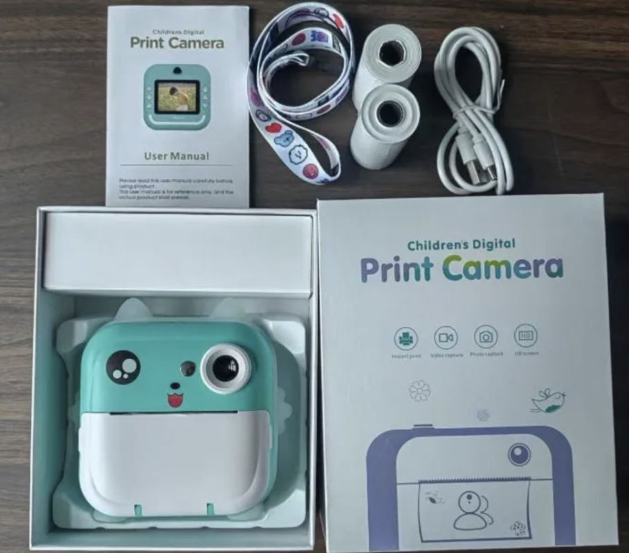 Детский фотоаппарат моментальной печати цвет розовый Детский фотоаппарат моментальной печати цвет розовый