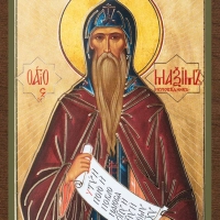 Икона "Максим Исповедник" 4х6 на МДФ-6 Икона "Максим Исповедник" 4х6 на МДФ-6