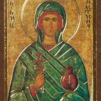 Икона "Анастасия Узорешительница" 4х6 на МДФ-6