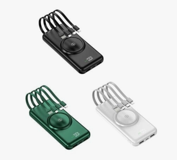 Power Bank с функцией беспроводно зарядки 20000mAh (белый)