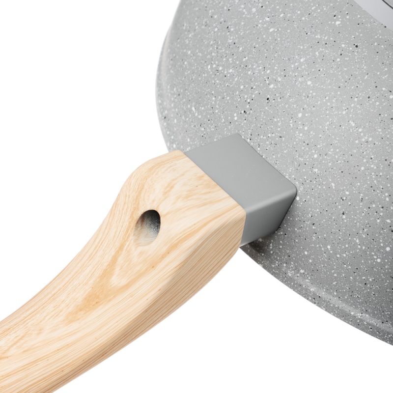 SATOSHI Берг Вок литой d28см, антипригарное покрытие Мрамор, индукция SATOSHI Берг Вок литой d28см, антипригарное покрытие Мрамор, индукция