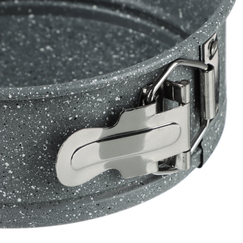 SATOSHI Буко Форма для выпечки круглая разъемная, угл.сталь, 18х6,5см, антиприг. покрытие SATOSHI Буко Форма для выпечки круглая разъемная, угл.сталь, 18х6,5см, антиприг. покрытие "Мрамор"