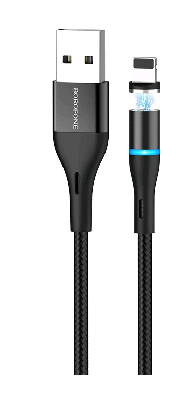 Кабель BU16 USB Lightning 1.2M магнитный Borofone черный