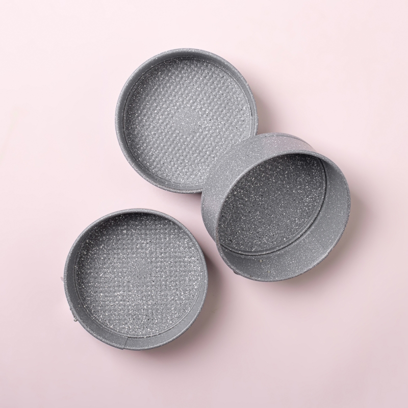 SATOSHI Буко Форма для выпечки круглая разъемная, угл.сталь, 18х6,5см, антиприг. покрытие SATOSHI Буко Форма для выпечки круглая разъемная, угл.сталь, 18х6,5см, антиприг. покрытие "Мрамор"