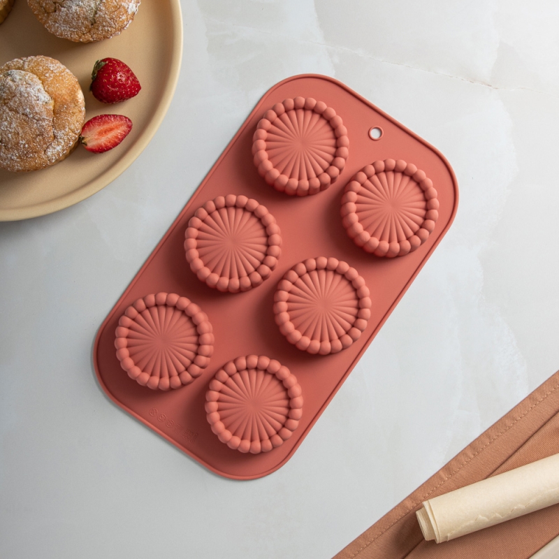 VETTA Форма силиконовая 6 ячеек, 29x17x2см VETTA Форма силиконовая 6 ячеек, 29x17x2см "Шарлотка"