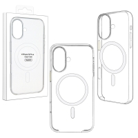 Чехол iPh 16 (6.1) Clear Case PC (MagSafe + анимация NFC) ORG