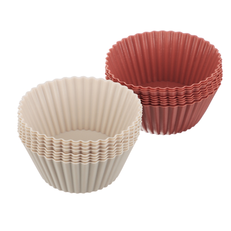 VETTA Набор форм силиконовых 16шт, 6,5x3,3см, VETTA Набор форм силиконовых 16шт, 6,5x3,3см, "Кекс", 3 цвета