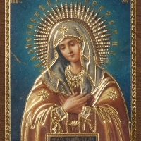 Икона БМ "Умиление" 4х6 на МДФ-6