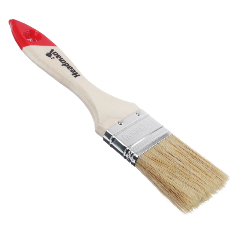 ЕРМАК Кисть малярная плоская  ЕРМАК Кисть малярная плоская "Стандарт" нат. щетина 1,5" (38мм)