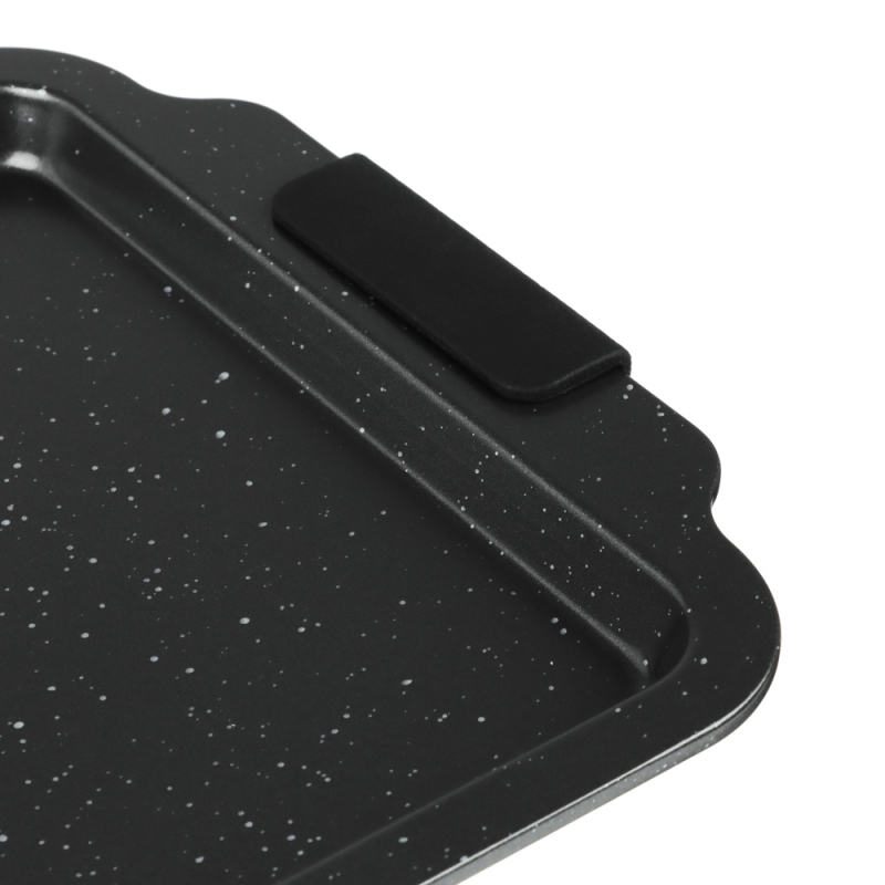 SATOSHI Лион Противень плоский 35x25x1,6 см, антипригарное покрытие Мрамор, силиконовые ручки SATOSHI Лион Противень плоский 35x25x1,6 см, антипригарное покрытие Мрамор, силиконовые ручки