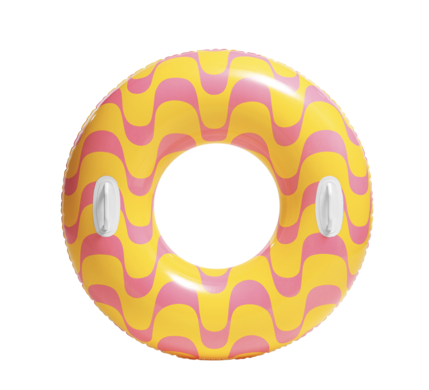 Круг для плавания «Водоворот», d=91 см, от 9 лет, цвет розовый\желтый