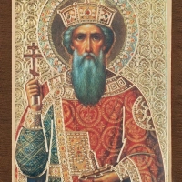 Икона "Владимир Равноапостольный" 4х6 на МДФ-6 Икона "Владимир Равноапостольный" 4х6 на МДФ-6