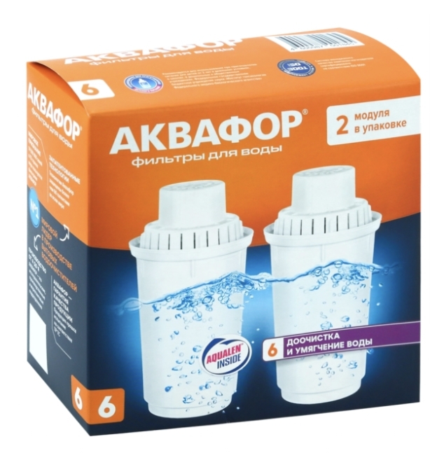 Модуль сменный АКВАФОР В6 Арт. В100-6(К-2), 2шт Модуль сменный АКВАФОР В6 Арт. В100-6(К-2), 2шт