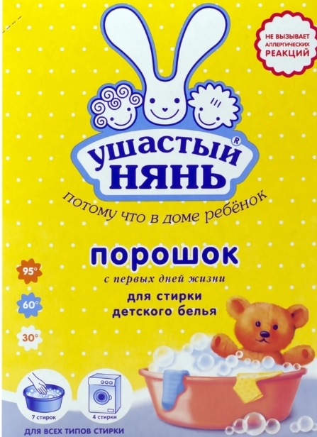 Стиральный порошок для детского белья УШАСТЫЙ НЯНЬ, 400г Стиральный порошок для детского белья УШАСТЫЙ НЯНЬ, 400г