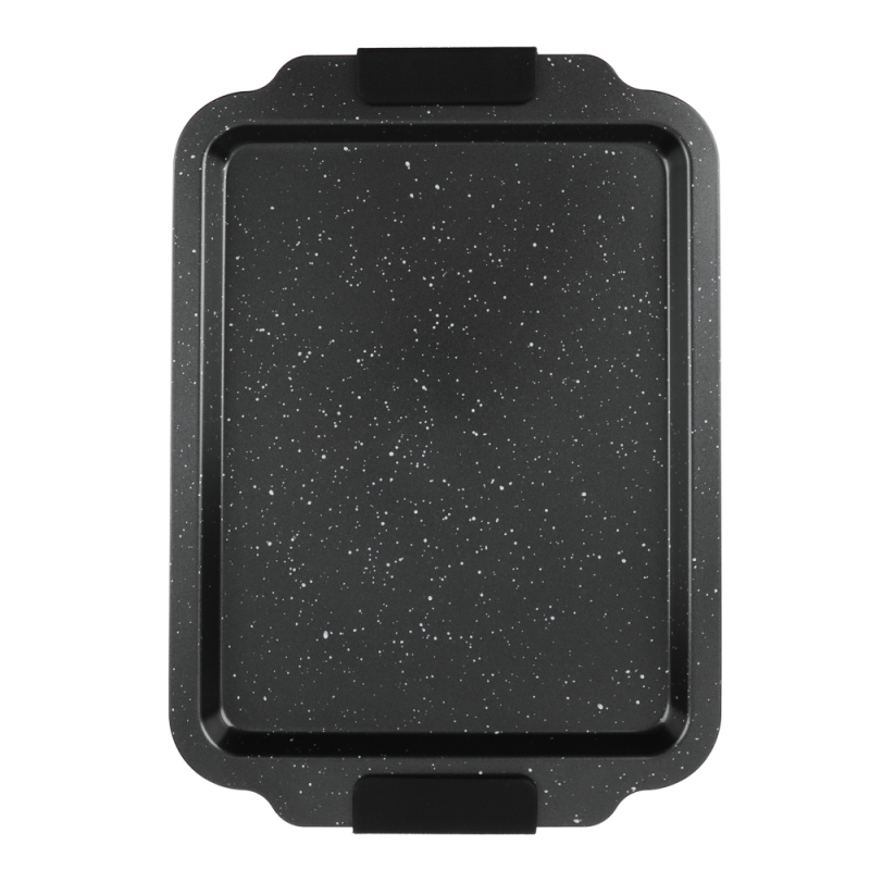 SATOSHI Лион Противень плоский 35x25x1,6 см, антипригарное покрытие Мрамор, силиконовые ручки SATOSHI Лион Противень плоский 35x25x1,6 см, антипригарное покрытие Мрамор, силиконовые ручки