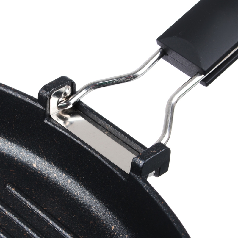 SATOSHI Кобальт Сковорода-гриль литая а/приг. покр. Мрамор, 24х24см, индукция, складная ручка SATOSHI Кобальт Сковорода-гриль литая а/приг. покр. Мрамор, 24х24см, индукция, складная ручка