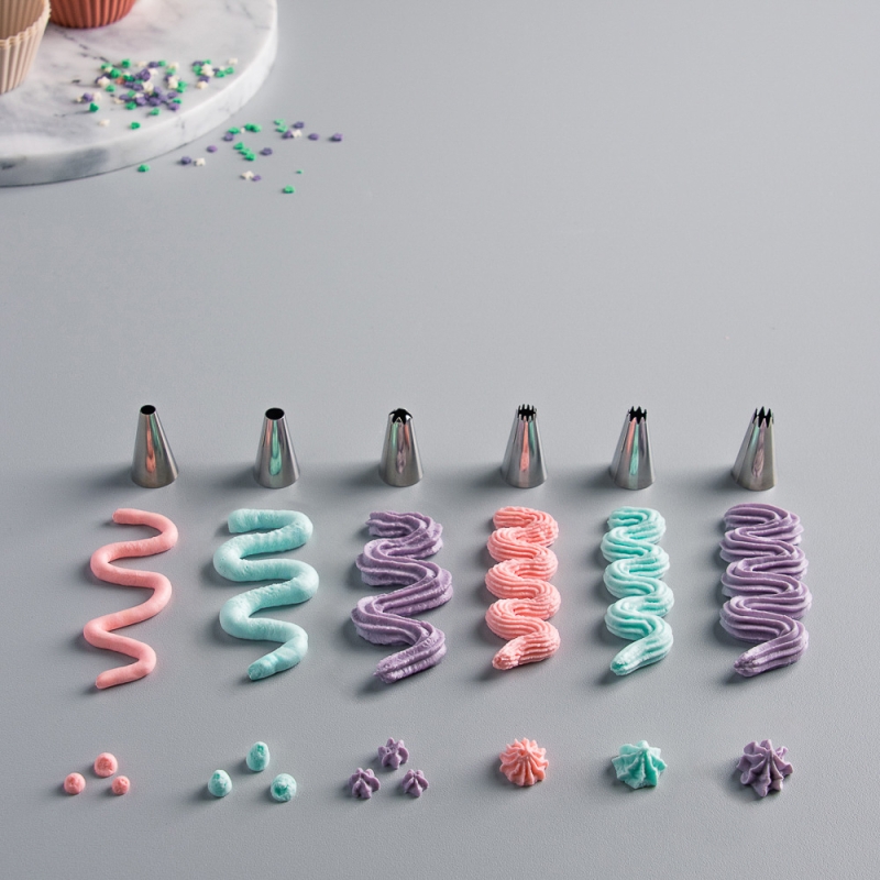 VETTA Набор кондитерских насадок 6 шт, вариант 1, нерж. сталь VETTA Набор кондитерских насадок 6 шт, вариант 1, нерж. сталь