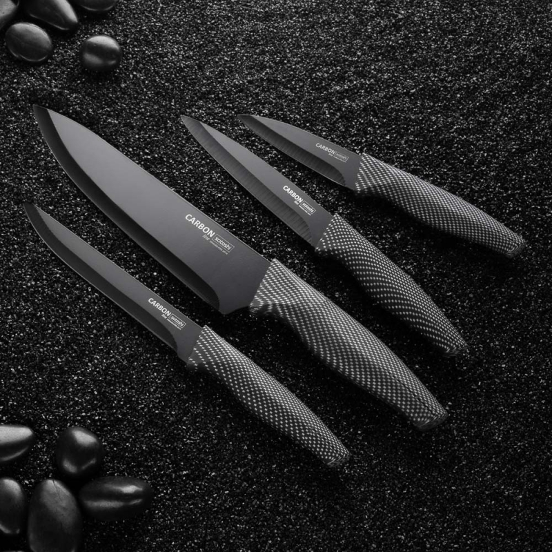 SATOSHI Карбон Нож кухонный овощной 9см, нерж.сталь с антиналипающим покрытием SATOSHI Карбон Нож кухонный овощной 9см, нерж.сталь с антиналипающим покрытием