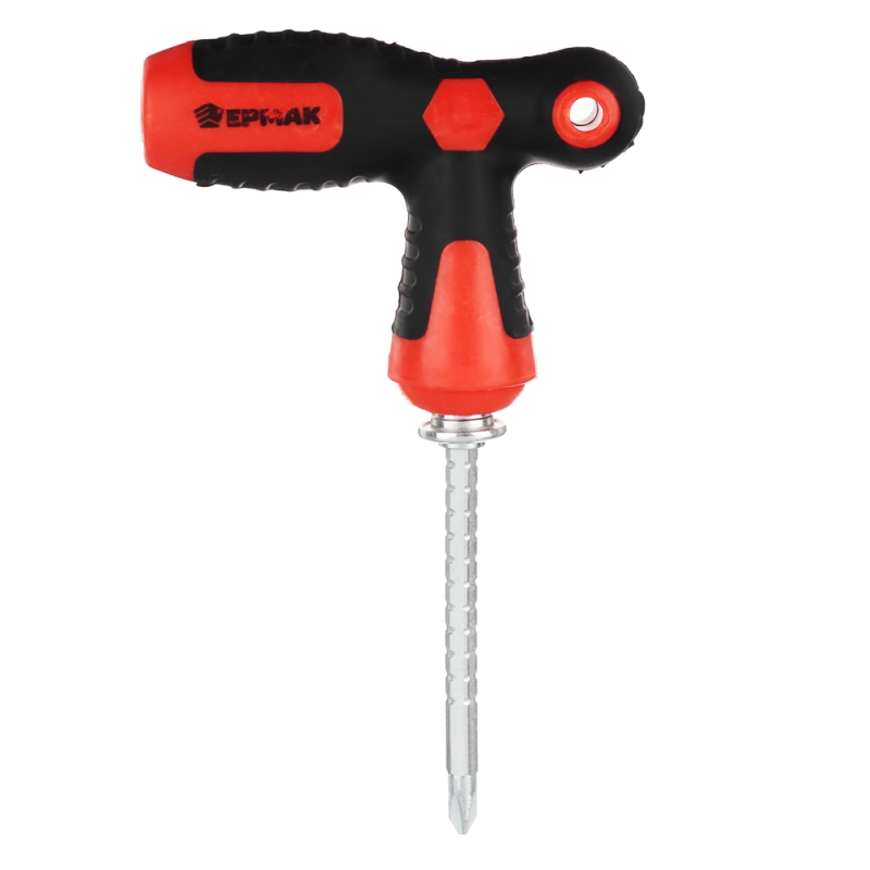 ЕРМАК Отвертка телескопическая двусторонняя, Т-образная 2х-комп. рукоятка, с фиксатором ЕРМАК Отвертка телескопическая двусторонняя, Т-образная 2х-комп. рукоятка, с фиксатором