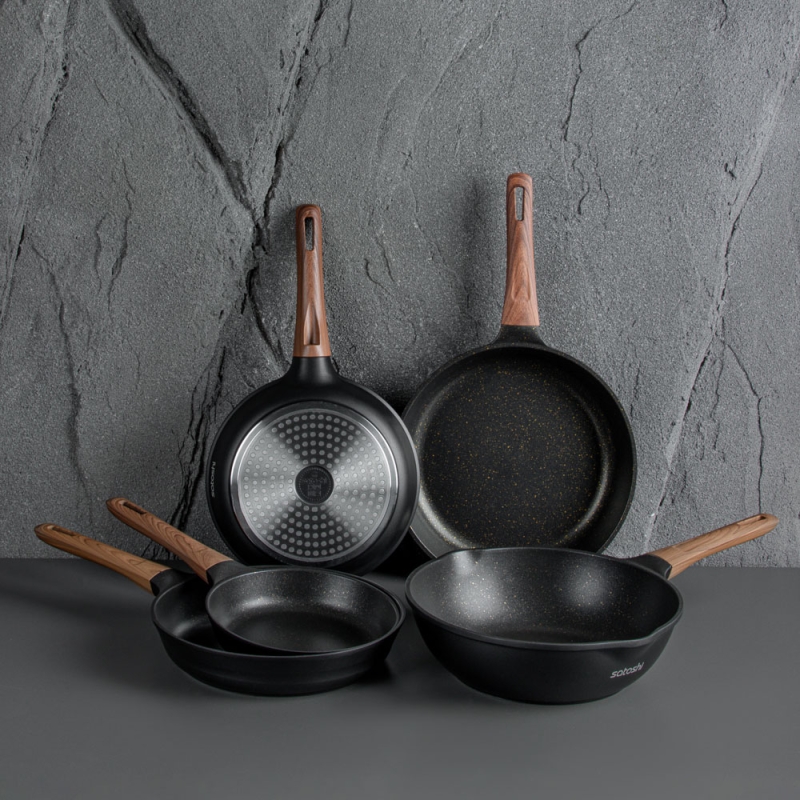 SATOSHI Карнуа Сковорода литая d20см, антипригарное покрытие Мрамор, индукция SATOSHI Карнуа Сковорода литая d20см, антипригарное покрытие Мрамор, индукция