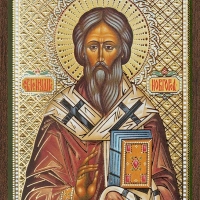 Икона "Геннадий Новгородский" 6х9 на МДФ-6