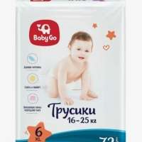 BabyGo Подгузники-Трусики 6 Размер XL 16-25 кг 72 шт Для Малышей