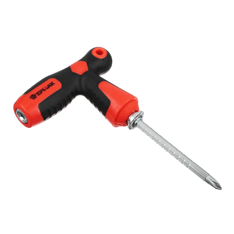 ЕРМАК Отвертка телескопическая двусторонняя, Т-образная 2х-комп. рукоятка, с фиксатором ЕРМАК Отвертка телескопическая двусторонняя, Т-образная 2х-комп. рукоятка, с фиксатором