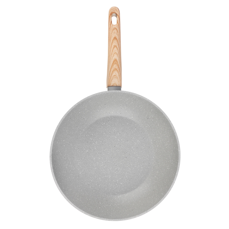 SATOSHI Берг Вок литой d28см, антипригарное покрытие Мрамор, индукция SATOSHI Берг Вок литой d28см, антипригарное покрытие Мрамор, индукция