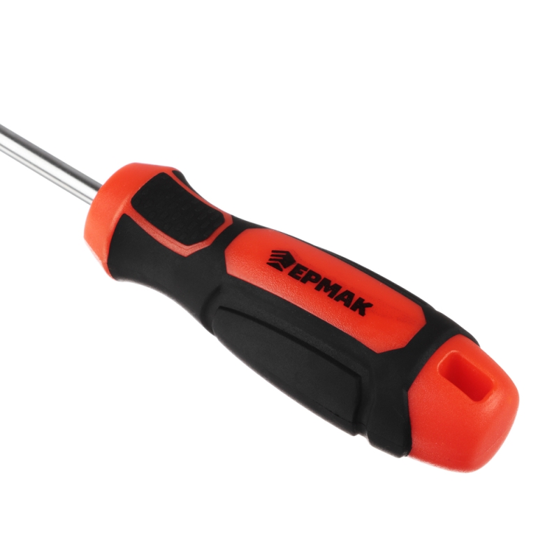 ЕРМАК Отвертка с прорезиненной ручкой PH2 6х100мм, намагниченный шлиц ЕРМАК Отвертка с прорезиненной ручкой PH2 6х100мм, намагниченный шлиц