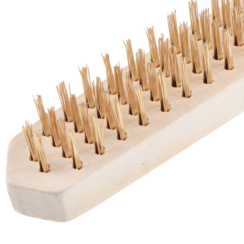 ЕРМАК Щетка металл. с дерев. ручкой, 4-х рядная ЕРМАК Щетка металл. с дерев. ручкой, 4-х рядная