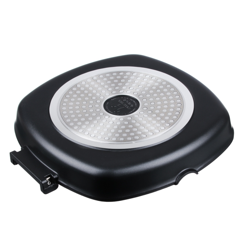 SATOSHI Кобальт Сковорода-гриль литая а/приг. покр. Мрамор, 24х24см, индукция, складная ручка SATOSHI Кобальт Сковорода-гриль литая а/приг. покр. Мрамор, 24х24см, индукция, складная ручка