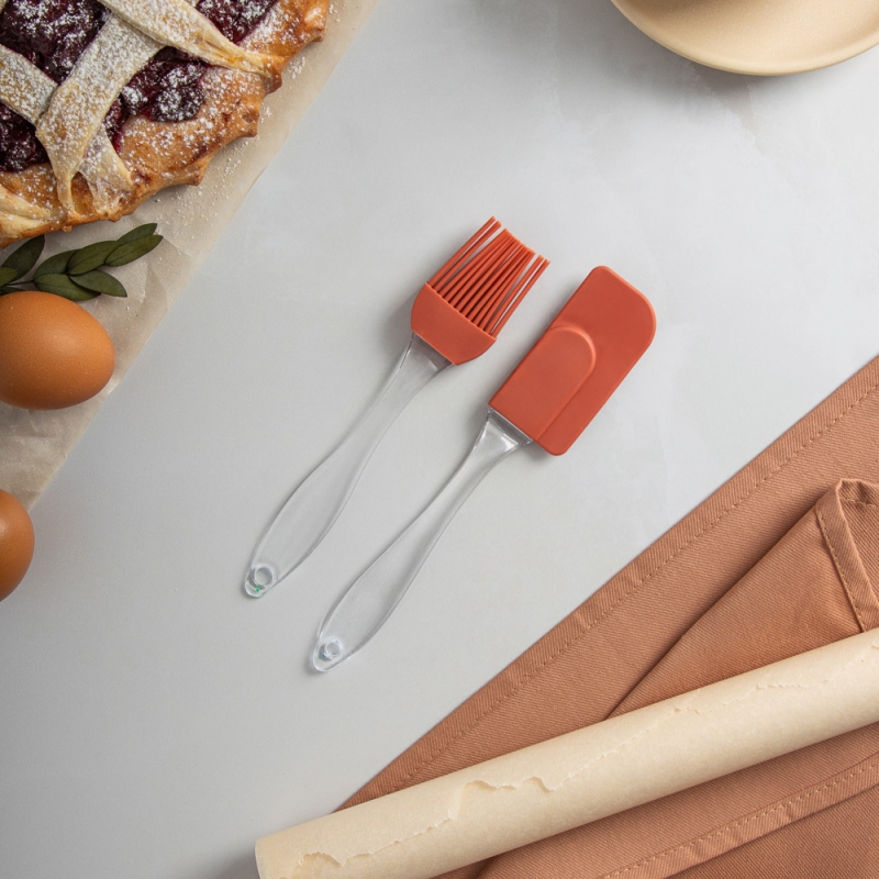 VETTA Набор для выпечки 2пр (кисточка 17см, лопатка 19см), силикон, 3 цвета VETTA Набор для выпечки 2пр (кисточка 17см, лопатка 19см), силикон, 3 цвета