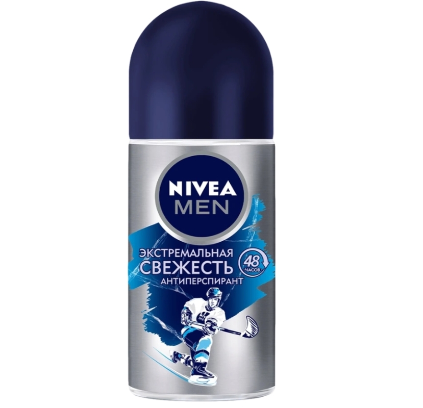 Дезодорант роликовый мужской NIVEA Men Экстремальная свежесть, 50мл Дезодорант роликовый мужской NIVEA Men Экстремальная свежесть, 50мл